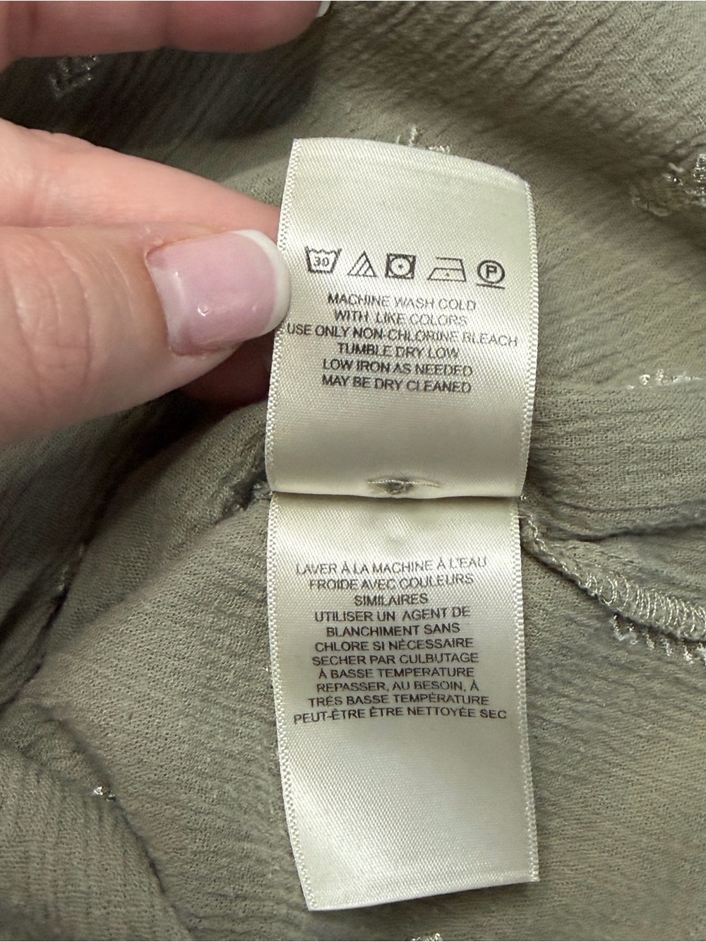 Anthropologie Vanessa Virginia Women 4 Olive Embroidered Cotton Button Front Top - Picture 7 of 10